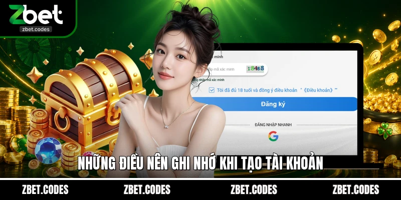 Những điều nên ghi nhớ khi tạo tài khoản 